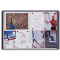 Nobo Premium Plus Magnetic Lockable Notice Board Sliding Door 15xA4