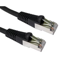 Cables Direct 0.5m CAT6a. M - M networking cable Black S/FTP (S-STP)