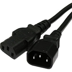 Cablenet 1M Iec C14 - Iec C13 H05Z1Z1-F Black Lsoh 0.75Mm Power Lead Cablenet 1M Iec C14 - Iec C13 H05Z1Z1-F Black Lsoh 0.75Mm Power Lead