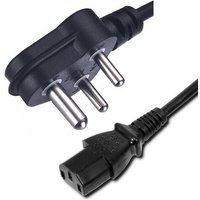 FDL 2M S. AFRICA / INDIA MAINS PLUG TO C13 IEC SOCKET CABLE