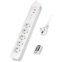 LogiLink LPS402 power extension 1.5 m 5 AC outlet(s) Indoor White