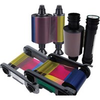 Evolis R5F208E100 Thermal-transfer ribbon Bk.C.M.Y. Transparent. 300 p