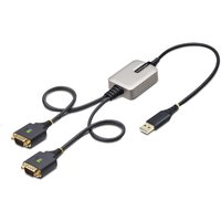 StarTech.com 2ft (60cm) 2-Port USB to Serial Adapter Cable. Interchang