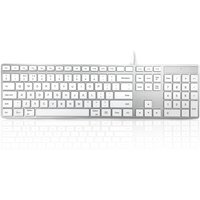 Accuratus 301 Mac keyboard Universal USB QWERTY UK English Silver. Whi
