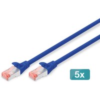 Digitus CAT 6 S/FTP patch cable. 5 pieces