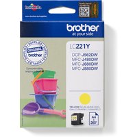 Brother LC-221YBP Ink cartridge yellow Blister. 260 pages ISO/IEC 2471