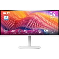 MSI Modern MD342CQPW 34" UltraWide Quad HD VA 120Hz 1ms USB-C Height Adjustable Curved Business Monitor with Speakers