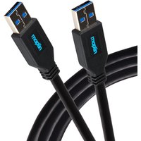 Maplin USB-A Male to USB-A Male Cable V3.0 5Gbps Charge and Data 3m Bl