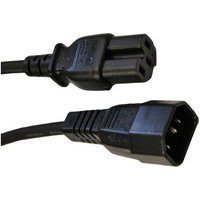 FDL 1M IEC MAINS EXT. CABLE - IEC C14 PLUG TO C15 (HOT) SOCKET