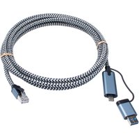 Cablenet CNL 5M USB-C 3.2+USB-A - RJ45 1G networking cable Cat6 U/FTP