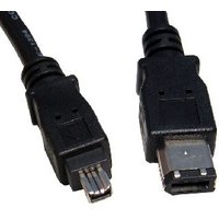 Cables Direct USB-145 FireWire cable 5 m 6-p 4-p Black