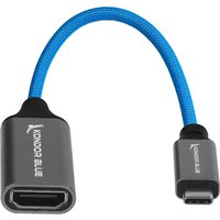 Kondor Blue KB-USBC-HDMIF interface hub USB Type-C Blue. Black