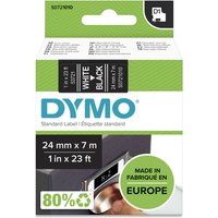 Dymo 53721/S0721010 DirectLabel-etikettes white on black 24mm x 7m for