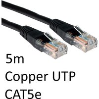TARGET RJ45 (M) to RJ45 (M) CAT5e 5m Black OEM Moulded Boot Copper UTP