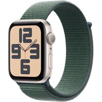 Apple Watch SE GPS 44mm Starlight Aluminium Case with Lake Green Sport