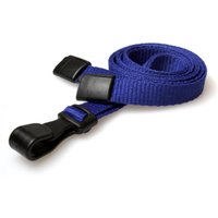 Digital ID 10mm Recycled Plain Navy Blue Lanyards with Plastic J Clip