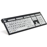 Logickeyboard XL Print keyboard Office USB QWERTY UK English Black White