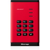 iStorage diskAshur SSD 2TB Red | Secure Portable Solid State Drive | FIPS 140-3 Level 3 Complaint |Common Criteria EAL 5+ | PIN protected | AES-XTS 256-bit hardware encryption | GDPR TAA Compliant | Dust/Water Resistant |