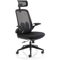 Dynamic Sigma Executive Mesh Chair With Folding Arms Black Seat