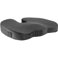 LogiLink Orthopedic Memory Foam Seat Cushion with Carry Handle. black