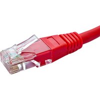 Cablenet 30m Cat5e RJ45 Red U/UTP PVC 24AWG Flush Moulded Booted Patch