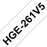 Brother HGE-261V5 DirectLabel black on white Laminat 36mm x 8m Pack=5