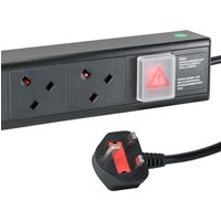 Cablenet 6 Way UK Horizontal 1u PDU with UK 3m Feed