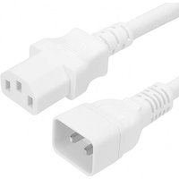 FDL 3M IEC C20 PLUG TO C13 SOCKET MAINS EXTENSION CABLE - WHITE