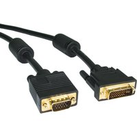 Cables Direct 5m DVI-A/SVGA DVI-I VGA (D-Sub) Black