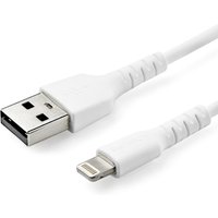 StarTech.com 3 foot (1m) Durable White USB-A to Lightning Cable - Heav