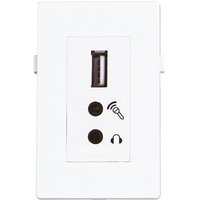 Garbot USB2.0+2x Mini Jack Module - 20 cm. White