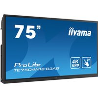 iiyama TE7504MIS-B3AG Signage Display Kiosk design 189.2 cm (74.5"