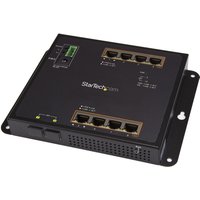 StarTech.com Industrial 8 Port Gigabit PoE+ Switch w/2 SFP MSA Slots