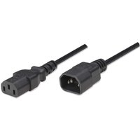 Manhattan Power Cord/Cable. C14 Male to C13 Female (kettle lead). Moni