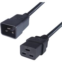 connektgear 2m Mains Extension Heavy Duty Power Cable C20 Plug to C19