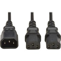 Eaton P004-02M-2C13EU power cable Black 2 m IEC C14 IEC C13