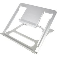 Deflecto Hinged Tilting Aluminium Tablet / Mobile Phone Stand - Silver