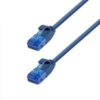 LogiLink Patch cable Cat.6A SLIM U/UTP LSZH. blue. 0.25 m. SlimLine