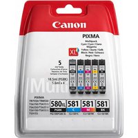 Canon 2024C007/PGI-580XLCLI-581 Ink cartridge multi pack 2x Bk + 1x C.
