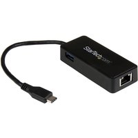 StarTech.com USB-C to Gigabit Network Adapter with Extra USB 3.0 Port