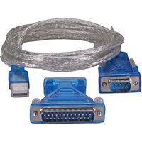 2m USB 2.0 Serial DB9 25 Converter
