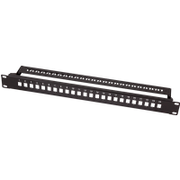 LogiLink Fiber Optic Panel for 24� LC-Duplex or SC-Simplex adapter. bl