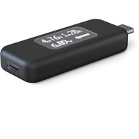 Plugable Technologies USB C Power Meter Tester for Monitoring USB-C Connections - Digital Multimeter for USB-C Cables, Laptops, Phones, Chargers - Driverless