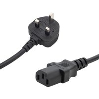 connektgear 2m UK Mains Power Cable UK Plug to C13 Socket - LSZH