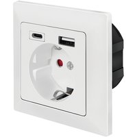 LogiLink PA0262 socket-outlet CEE 7/3 + USB White