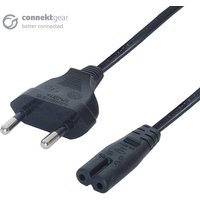 connektgear 2m European Mains Power Cable 2 Pin Plug to C7 (Figure 8)