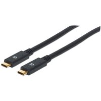 Manhattan USB-C to USB-C Cable. 2m. Male to Male. Black. 5 Gbps (USB 3