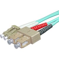 Cablenet 10m OM4 50/125 LC-SC Duplex Aqua LSOH Fibre Patch Lead