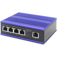 Digitus 4 port Fast Ethernet network PoE switch. industrial. unmanaged