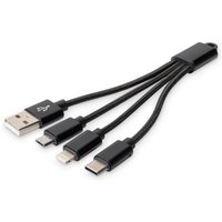 Digitus 3-in-1 USB charging cable. 0.15m